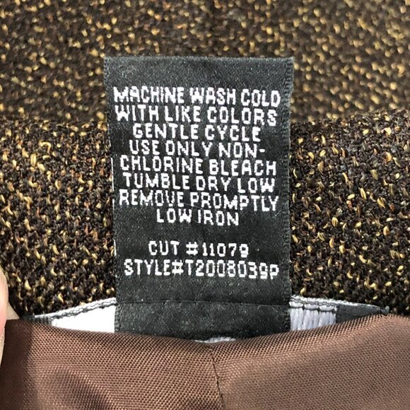 New CONNECTED PETITE - Brown & Tan Speckled 2-Piece Blazer & Pant Suit - Size12P - Picture 6 of 10